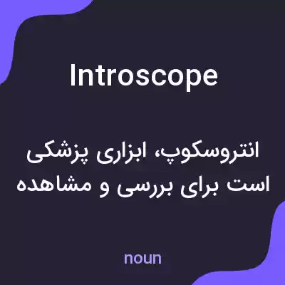 معنی introscope به فارسی معنی introscope به فارسی