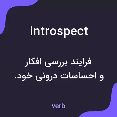 معنی introspect به فارسی معنی introspect به فارسی