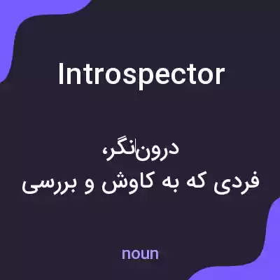 معنی introspector به فارسی معنی introspector به فارسی