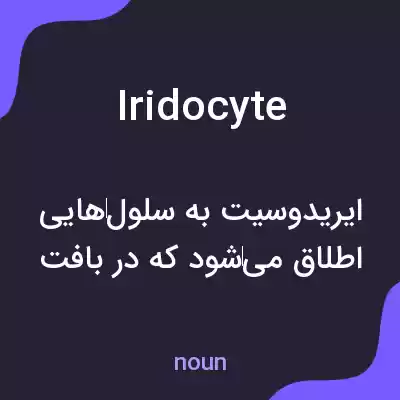 معنی iridocyte به فارسی معنی iridocyte به فارسی