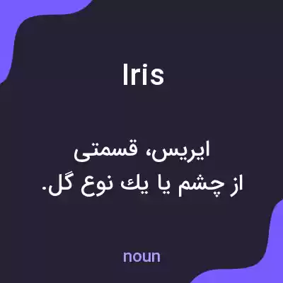 معنی iris به فارسی معنی iris به فارسی