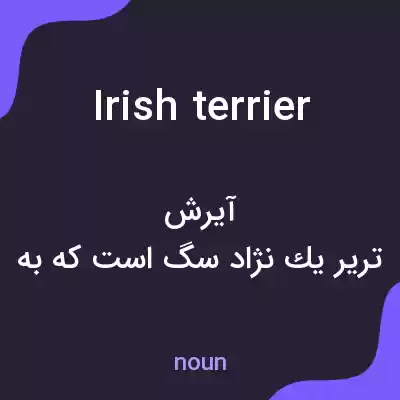 معنی irish terrier به فارسی معنی irish terrier به فارسی