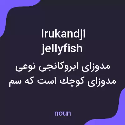معنی irukandji jellyfish به فارسی