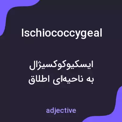 معنی ischiococcygeal به فارسی معنی ischiococcygeal به فارسی
