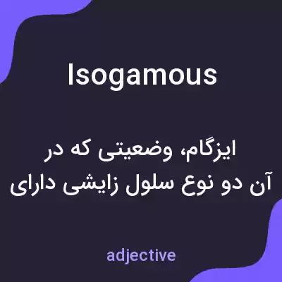 معنی isogamous به فارسی معنی isogamous به فارسی