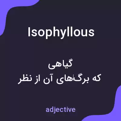 معنی isophyllous به فارسی معنی isophyllous به فارسی