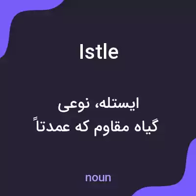 معنی istle به فارسی معنی istle به فارسی