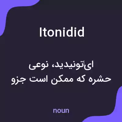 معنی itonidid به فارسی معنی itonidid به فارسی