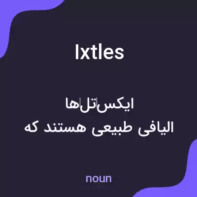 معنی ixtles به فارسی معنی ixtles به فارسی
