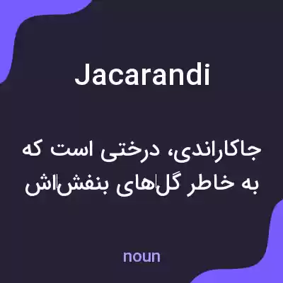 معنی jacarandi به فارسی