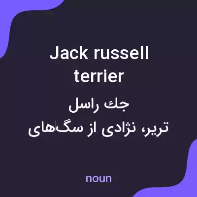 معنی jack russell terrier به فارسی معنی jack russell terrier به فارسی