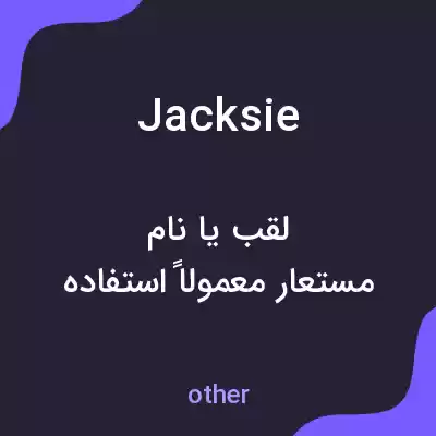 معنی jacksie به فارسی