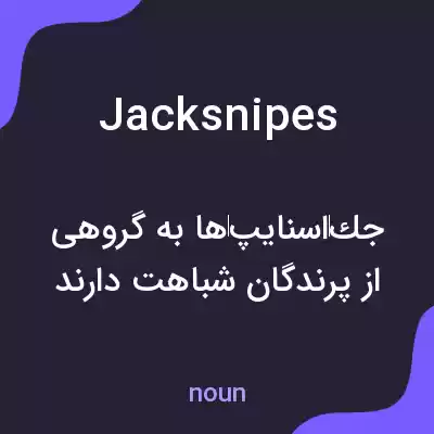 معنی jacksnipes به فارسی معنی jacksnipes به فارسی