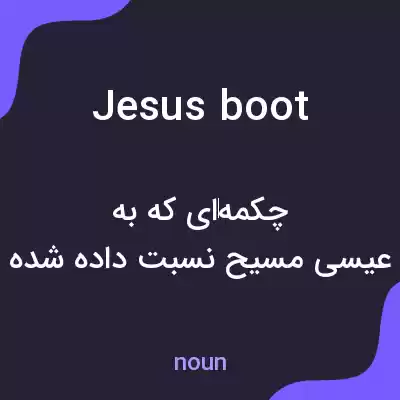 معنی jesus boot به فارسی معنی jesus boot به فارسی