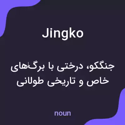 معنی jingko به فارسی معنی jingko به فارسی