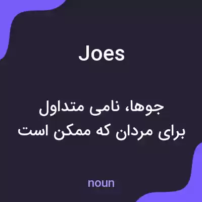 معنی joes به فارسی
