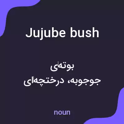 معنی jujube bush به فارسی معنی jujube bush به فارسی