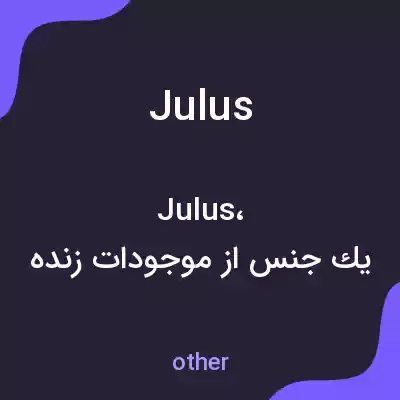 معنی julus به فارسی معنی julus به فارسی
