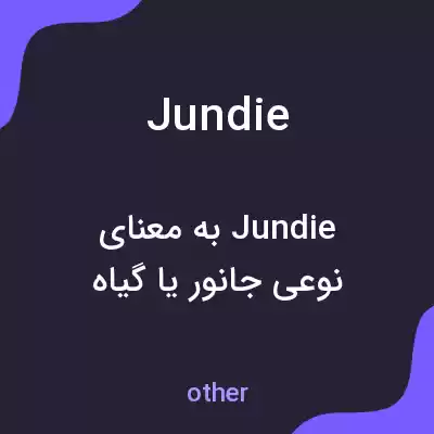 معنی jundie به فارسی معنی jundie به فارسی