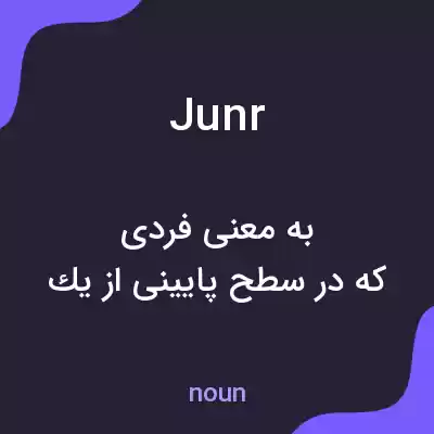 معنی junr به فارسی