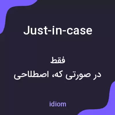 معنی just-in-case به فارسی