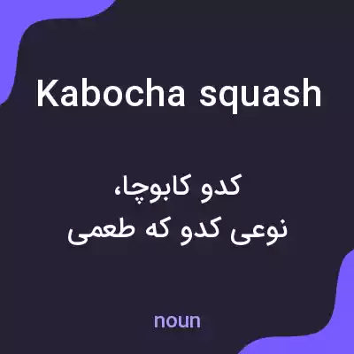معنی kabocha squash به فارسی معنی kabocha squash به فارسی