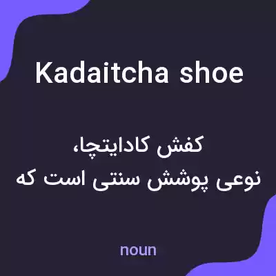 معنی kadaitcha shoe به فارسی معنی kadaitcha shoe به فارسی