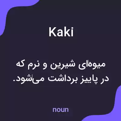 معنی kaki به فارسی معنی kaki به فارسی