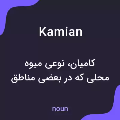 معنی kamian به فارسی معنی kamian به فارسی