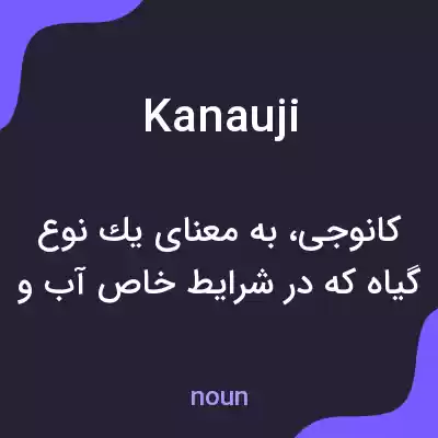 معنی kanauji به فارسی معنی kanauji به فارسی