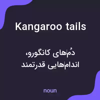 معنی kangaroo tails به فارسی معنی kangaroo tails به فارسی