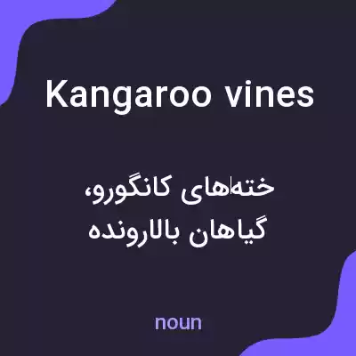 معنی kangaroo vines به فارسی معنی kangaroo vines به فارسی
