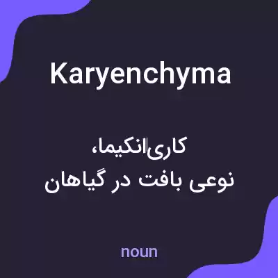 معنی karyenchyma به فارسی معنی karyenchyma به فارسی