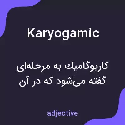 معنی karyogamic به فارسی معنی karyogamic به فارسی