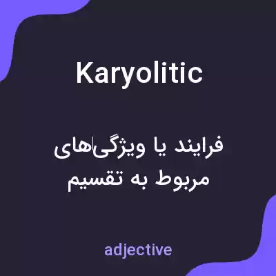 معنی karyolitic به فارسی معنی karyolitic به فارسی