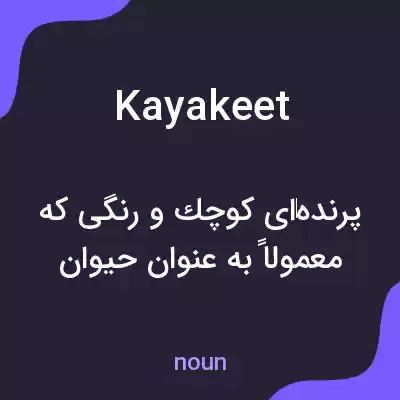 معنی kayakeet به فارسی معنی kayakeet به فارسی