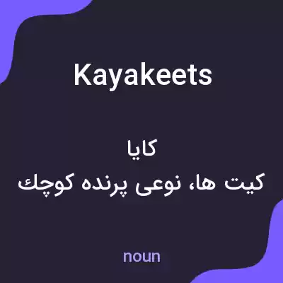 معنی kayakeets به فارسی معنی kayakeets به فارسی