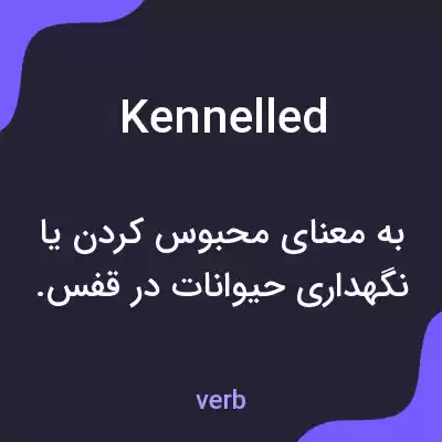 معنی kennelled به فارسی معنی kennelled به فارسی