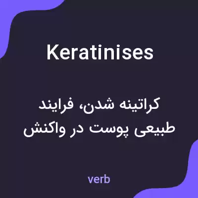 معنی keratinises به فارسی معنی keratinises به فارسی