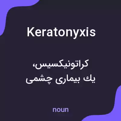 معنی keratonyxis به فارسی معنی keratonyxis به فارسی