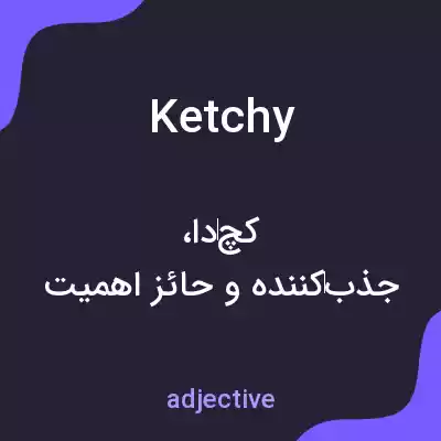 معنی ketchy به فارسی معنی ketchy به فارسی