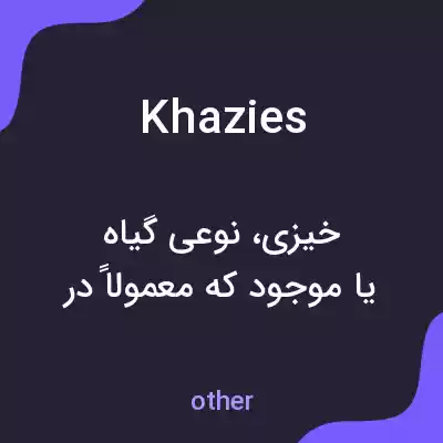 معنی khazies به فارسی معنی khazies به فارسی
