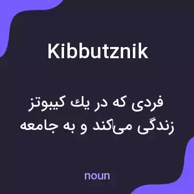 معنی kibbutznik به فارسی