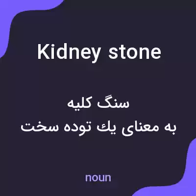 معنی kidney stone به فارسی معنی kidney stone به فارسی