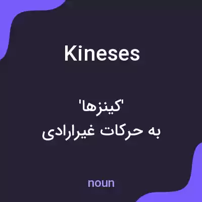 معنی kineses به فارسی