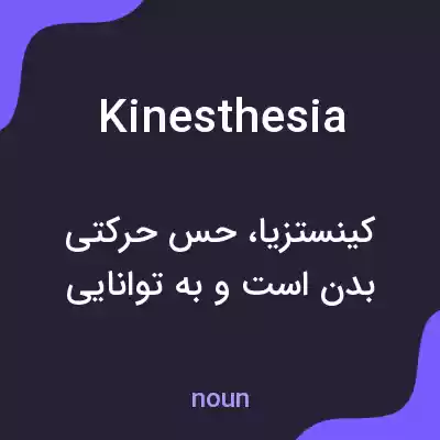 معنی kinesthesia به فارسی معنی kinesthesia به فارسی