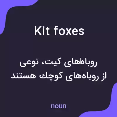 معنی kit foxes به فارسی معنی kit foxes به فارسی