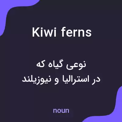معنی kiwi ferns به فارسی معنی kiwi ferns به فارسی