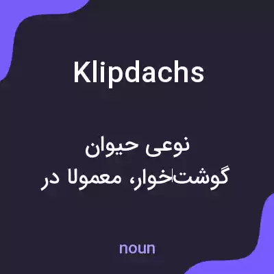 معنی klipdachs به فارسی معنی klipdachs به فارسی