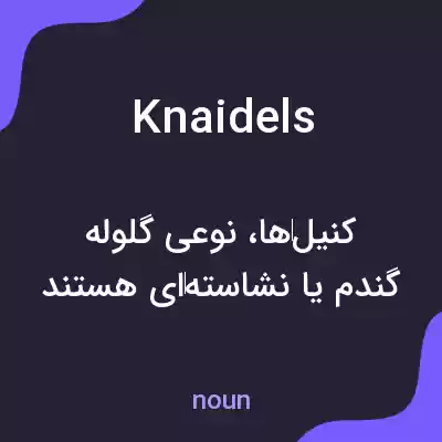 معنی knaidels به فارسی معنی knaidels به فارسی